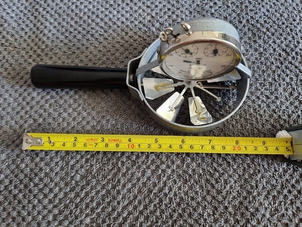 Vintage USSR Soviet Handheld Anemometer Wind Speed Meter
