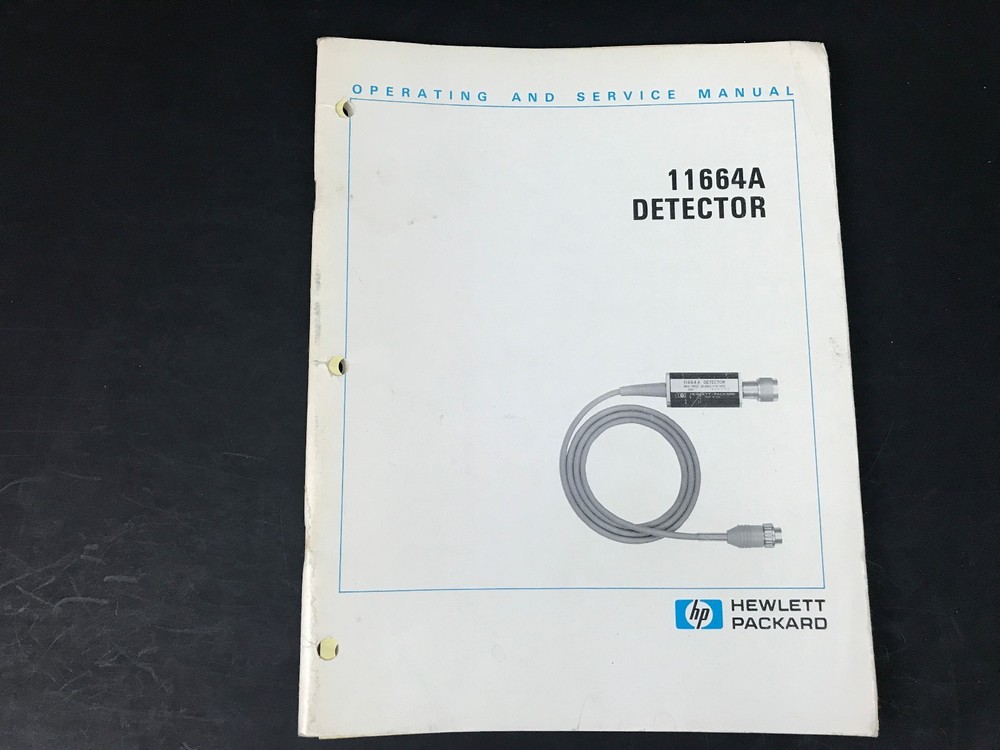 HP 11664A Detector Operating & Service Manual