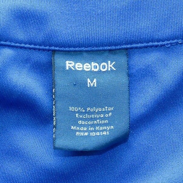 Reebok men's active jacket blue size M full zipper long sleeve polyester