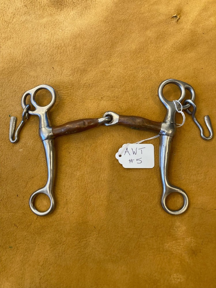 Western Smooth copper mouth snaffle 5"