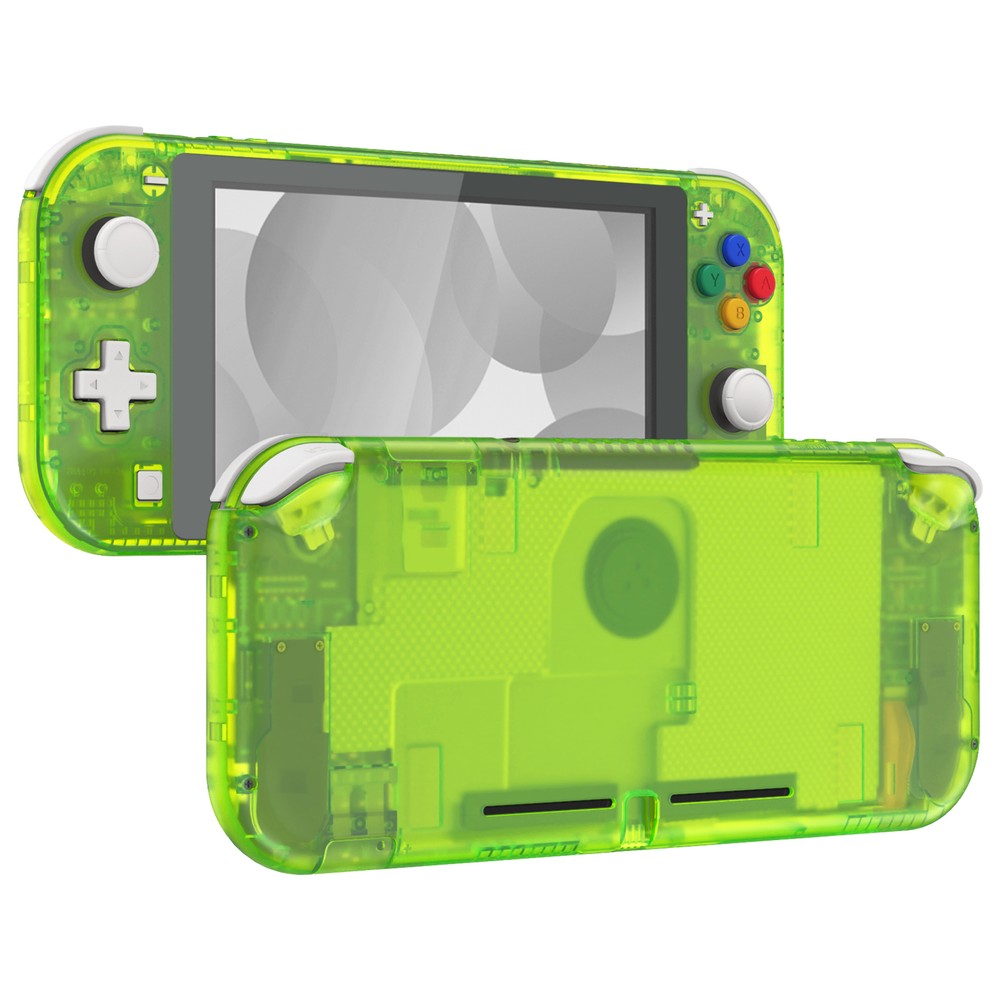Clear Lime Green Custom Cover w/ Screen Shell Protector for Nintendo Switch Lite