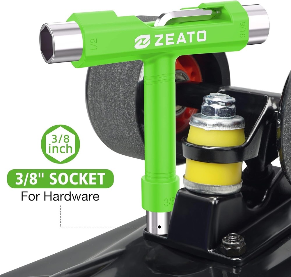All-in-One Skate Tools Multi-Function Portable Skateboard T Tool Accessory wi...