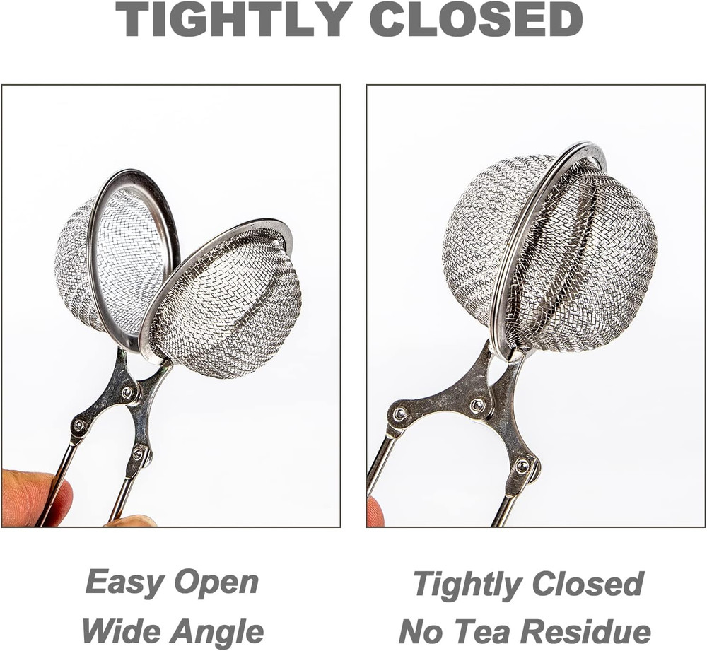 Stainless Steel Snap Ball Tea Strainer Infuser Filter, 2 Pack