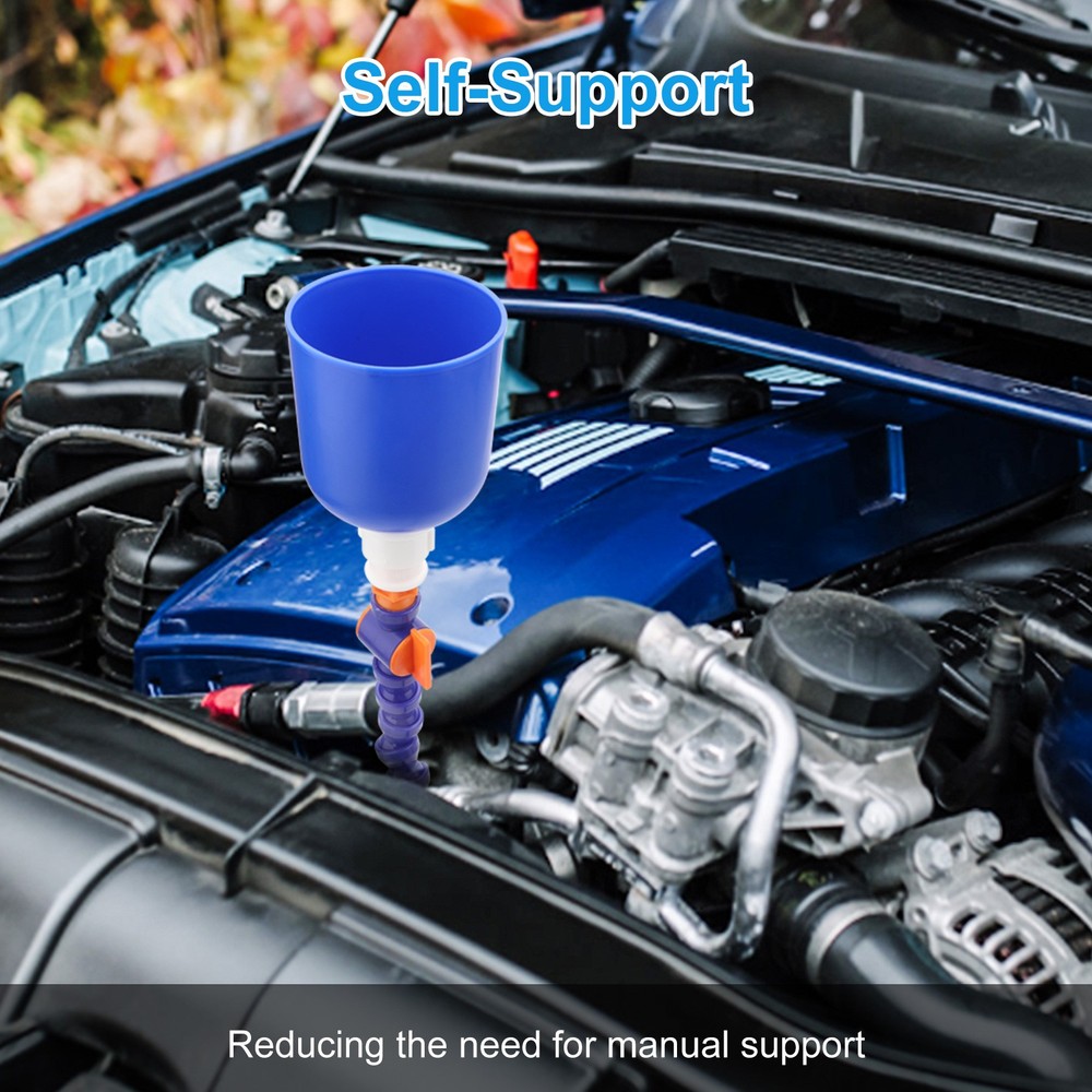 27" Bendable Flexible with Switch Crankcase Funnel Engine Oil Liquid Fill Tool