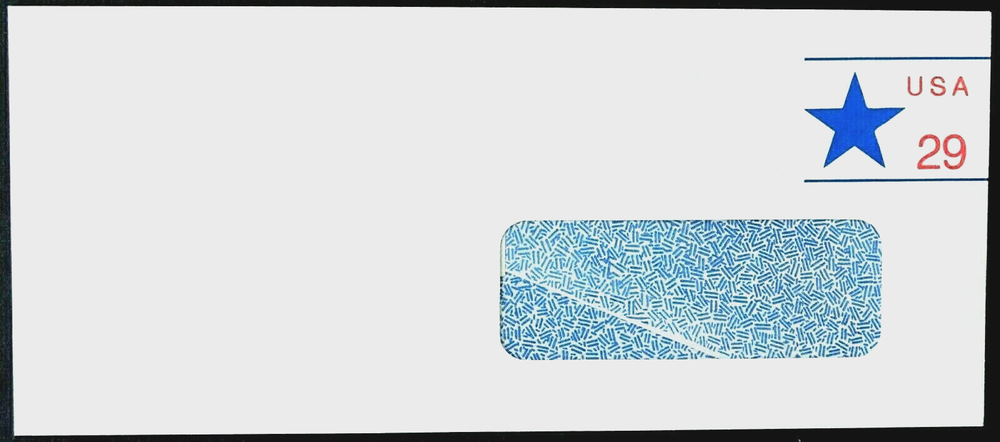 1991 US Sc. #U623 stamped window envelope, 29 cent mint, very good shape