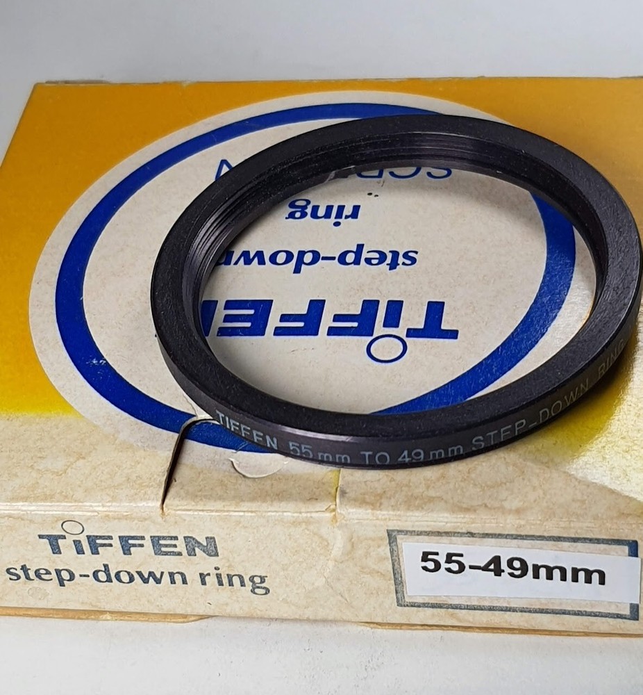 TiFFEN 55-49mm Step-Down Lens Filter Converter Adapter Ring 55mm-49mm E55-E49 OS