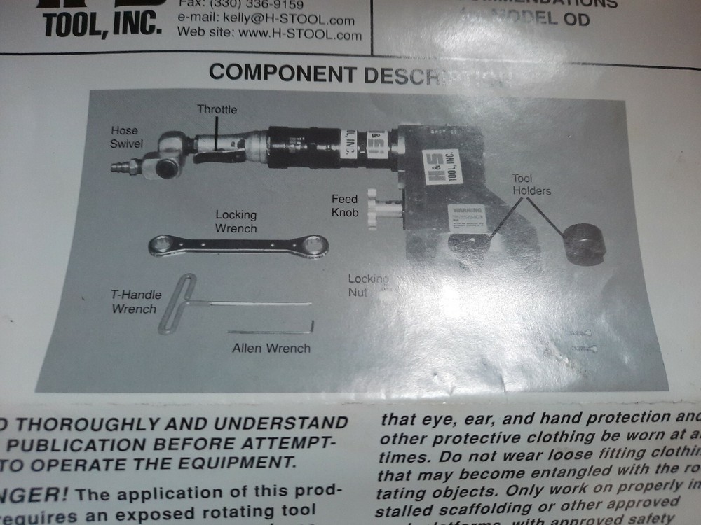 H&S Compact Pneumatic Pipe Beveler Bevelling Machine 1"- 2 1/2"