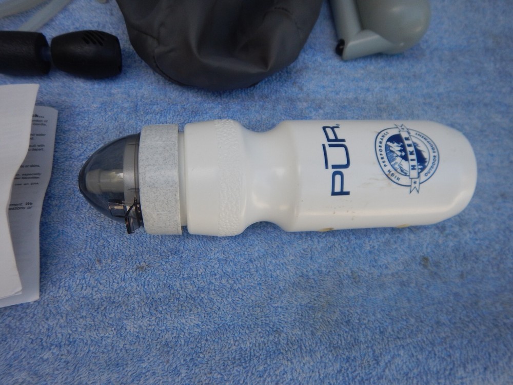 Pur Hiker Microfilter Water Filter Backpacking w/ Storage Bag, Bottle Never Used