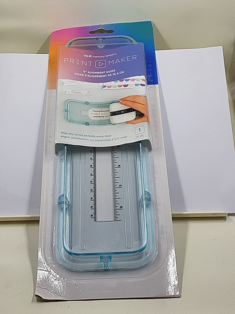 NEW We R Memory Keepers Print Maker 6 Inch Alignment Guide Plastic