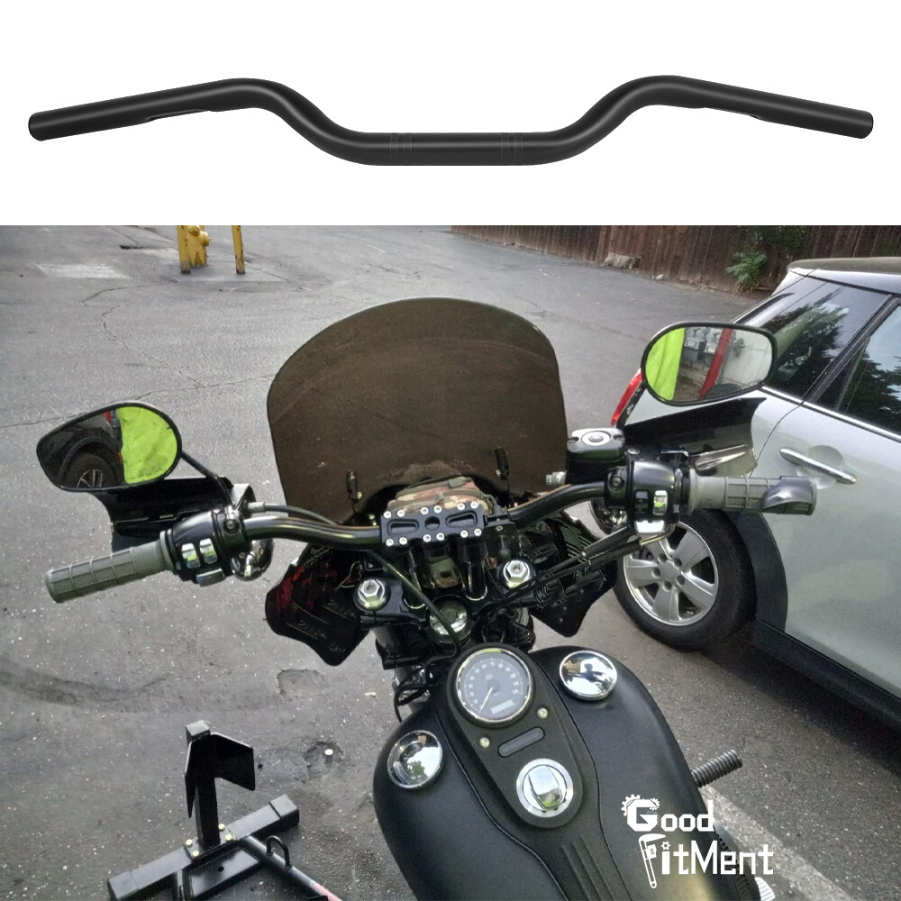 For Biltwell Tracker Low Motorcycle 1" 25mm Handlebars Drag Bars Matte Black US