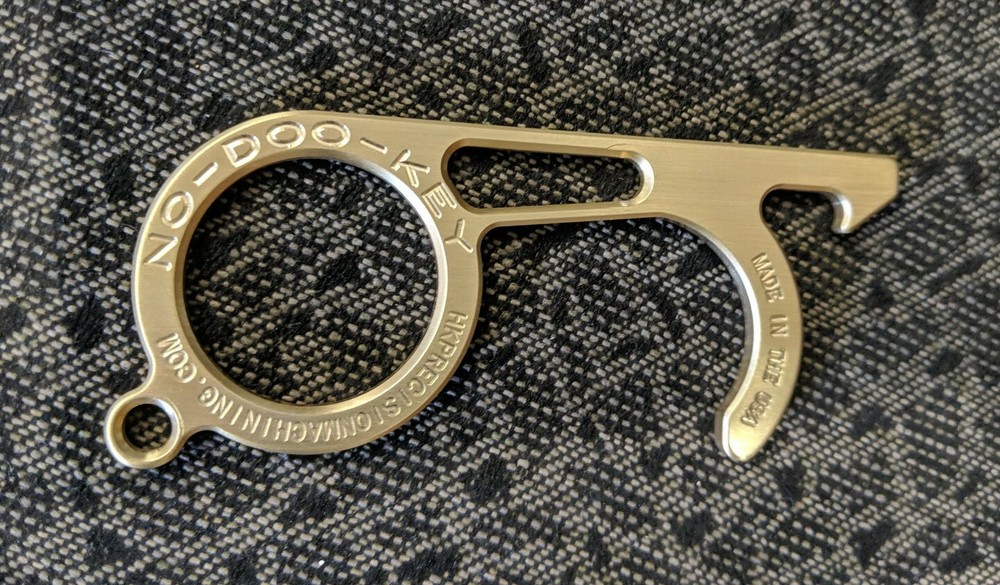 *USA* Brass Keychain Door Opener
