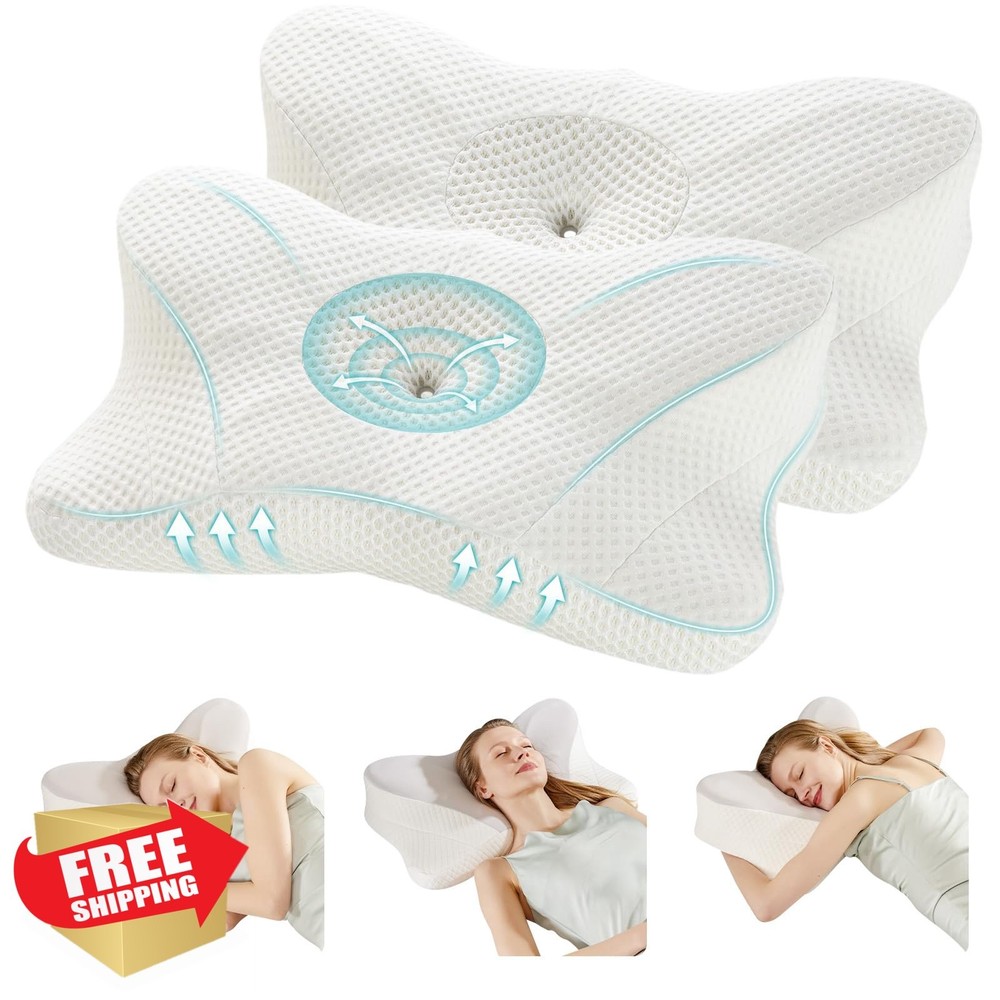OLIXIS Cervical Neck Pillow Memory Foam Sleeping Orthopedic