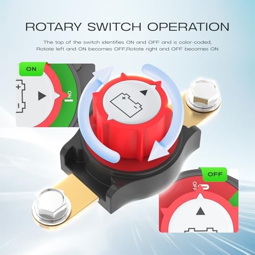 Side Post Battery Disconnect Switch, Battery Heavy Duty Shut Side Post 275A