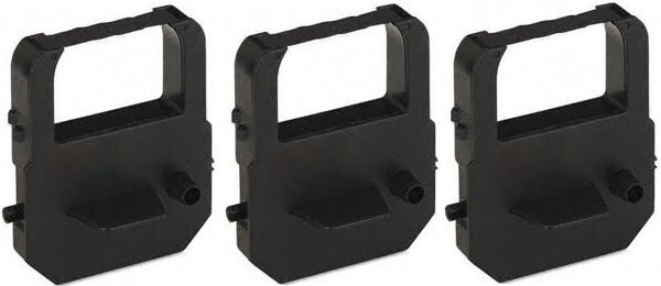 (3 pack) LATHEM LT5000 TIME CLOCK RIBBON VIS6011 COMPATIBLE, Black Ink