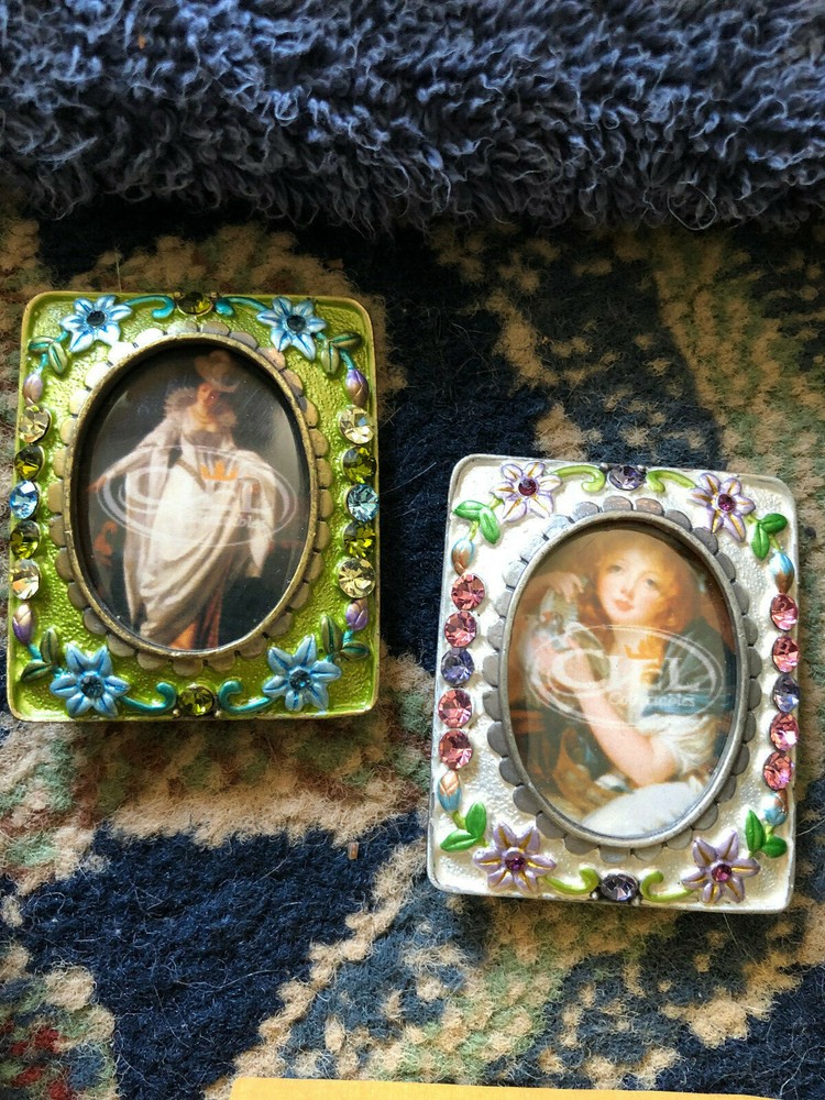 Small Multi Colored Jeweled Picture Frames New