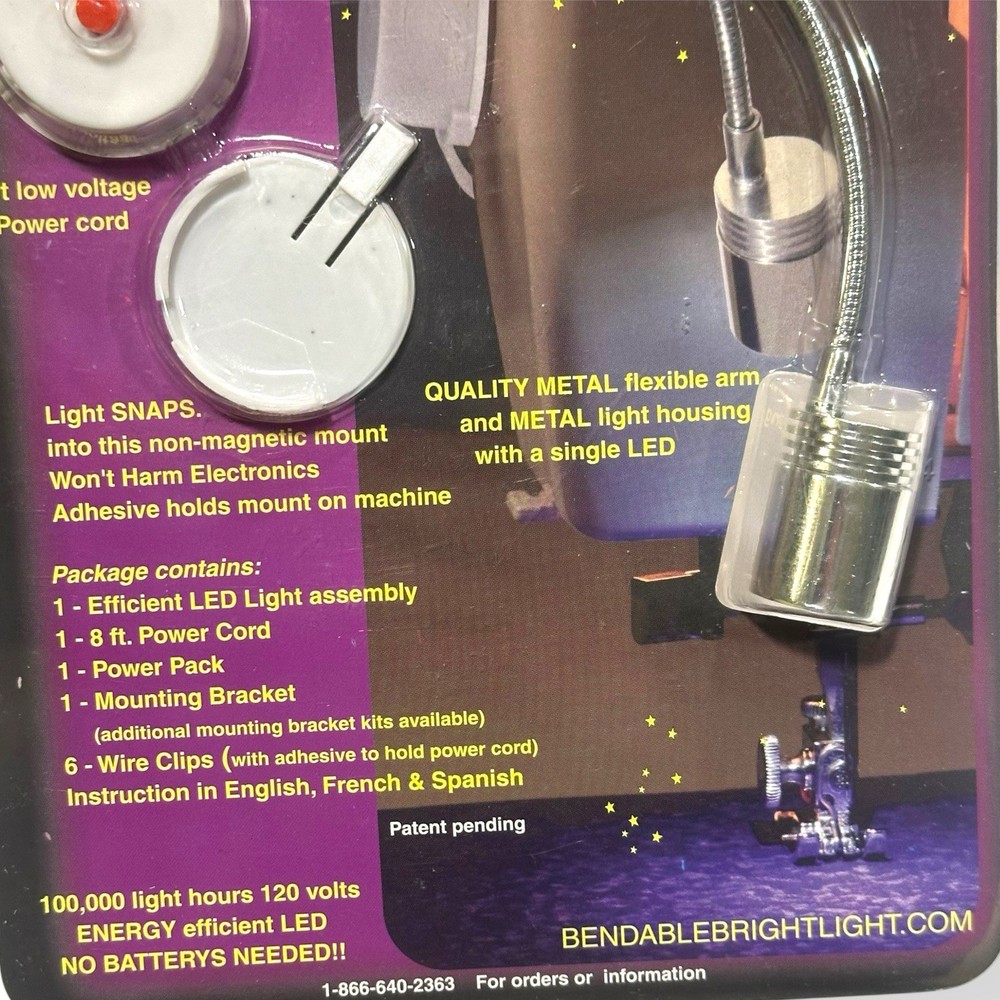 Bendable Bright Task Light Kit Led Metal Flexible Arm Sewing Crafts Workshop