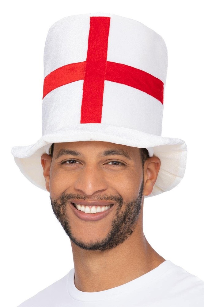 Smiffys Deluxe England Flag Top Hat