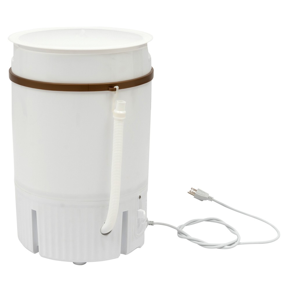 Portable Mini Washing Machine Washer with Drainage Basket Multi-Functional White