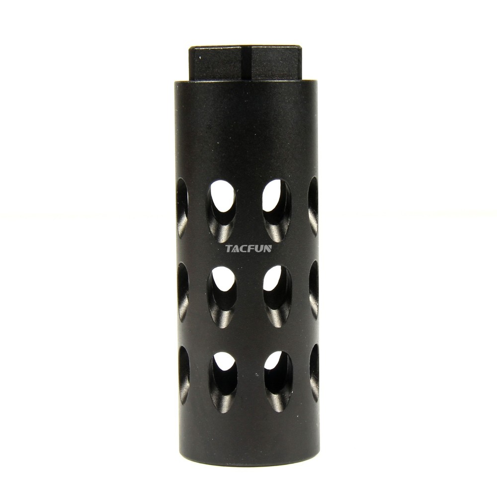 BLACK Aluminum Muzzle Brake Compensator 1/2x28 Thread for 9MM + Washer