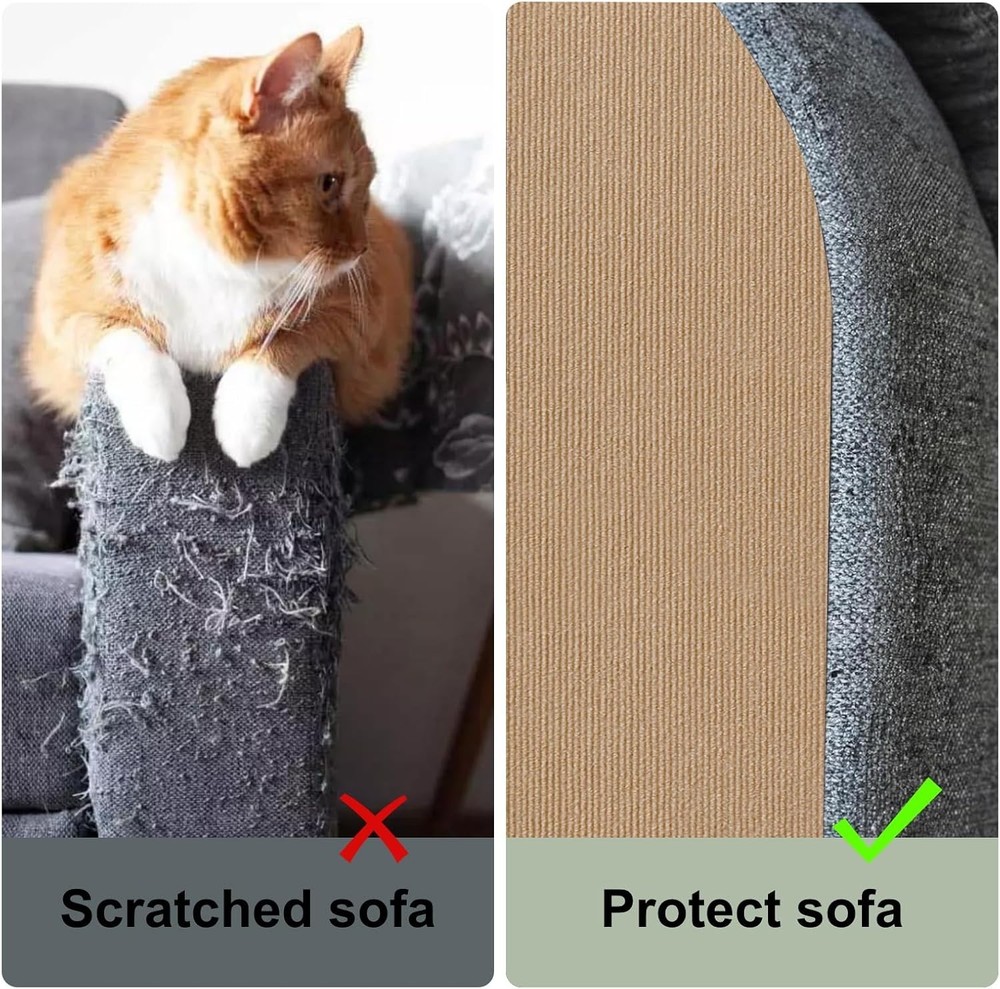 Self-Adhesive Trimmable Cat Climbing Post Covered Pad Replacement for DIY Cat...