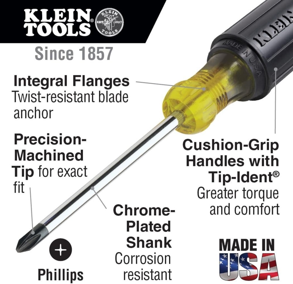 Klein 85078 Screwdriver Set, Multi-Application, 8-Piece