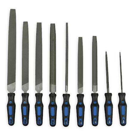 Westward 1Nfk8 General Purpose File Set, Ergonomic, 9 Piece