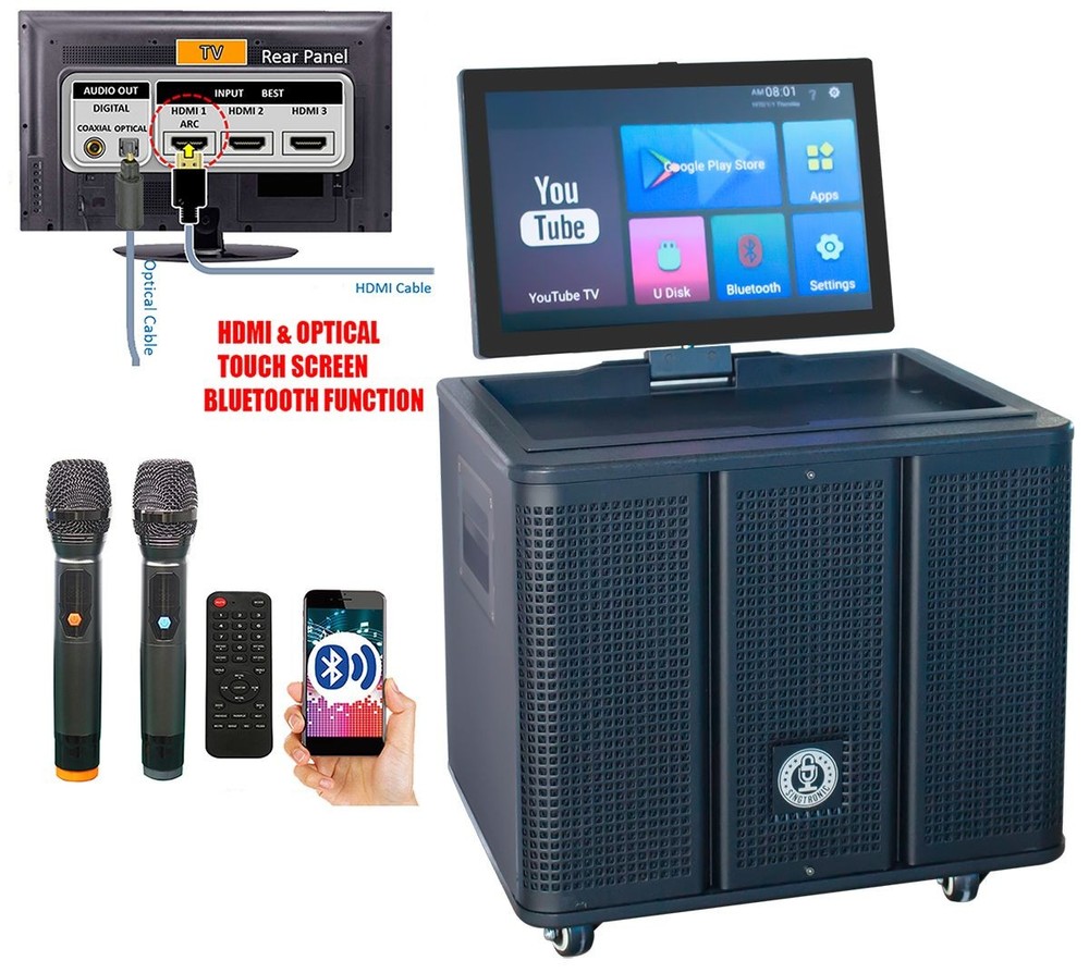1000W Power Portable Karaoke System Bluetooth & Touch Screen