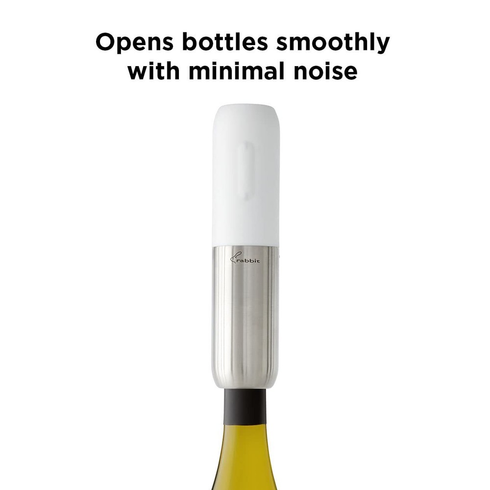 Compact Electric Corkscrew Wine Bottle Opener white 10.75 Inches