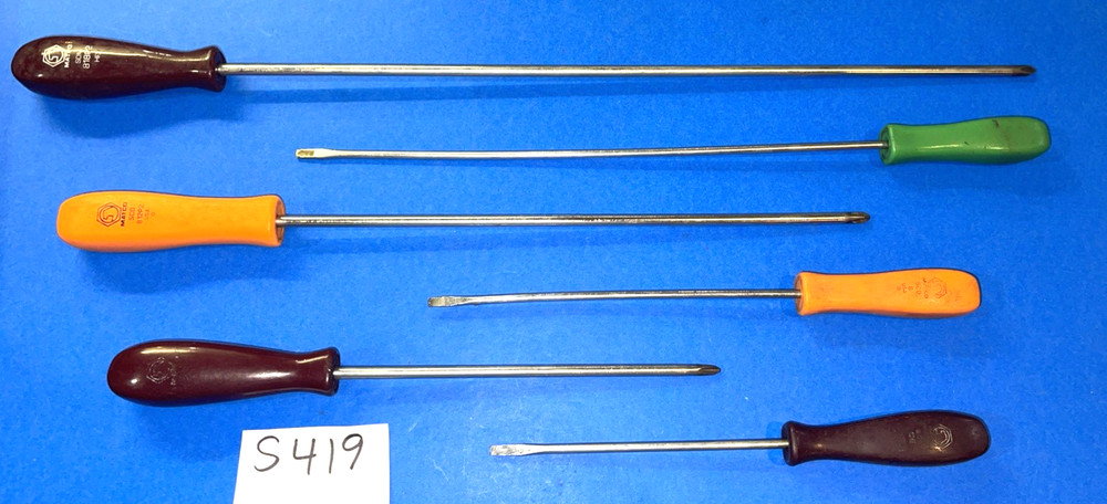 MATCO TOOLS 6 PIECE MULTI STYLE HANDLE EXTRA LONG SCREWDRIVER SET 9-1/2- 22 IN.
