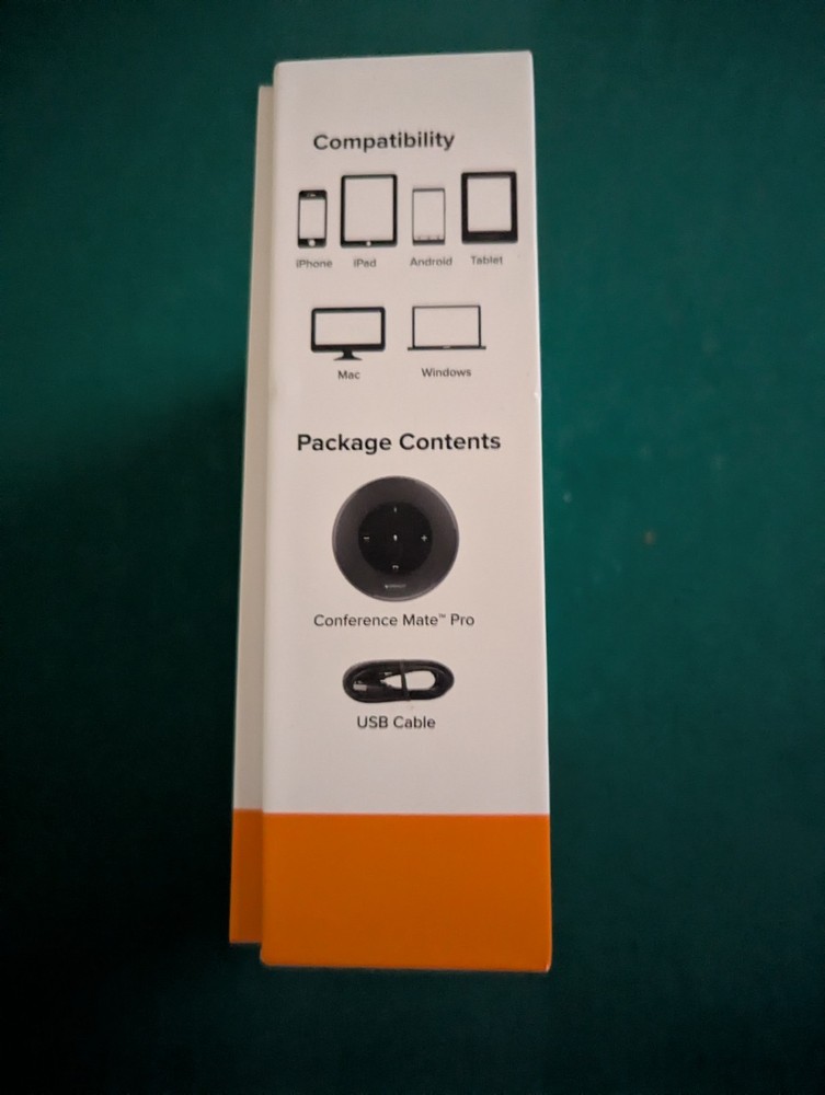 Spracht Conference Mate Pro Bluetooth and USB Wireless Speaker, Black, open box