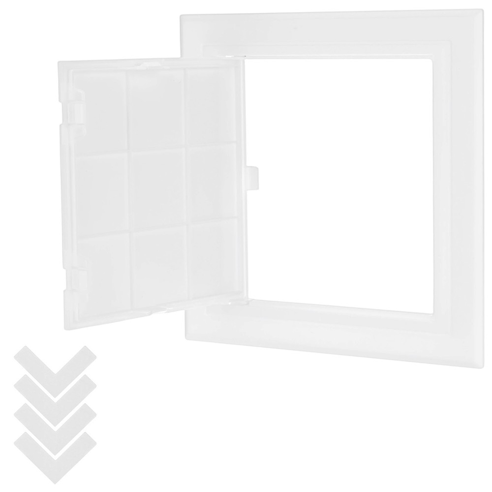 1-Pack Access Panel for Drywall, 5.7x6" Plastic Self Adhesive Cover [White]