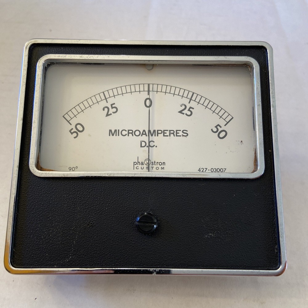 PHASTRON CUSTOM MICROAMPERES DC METER #H