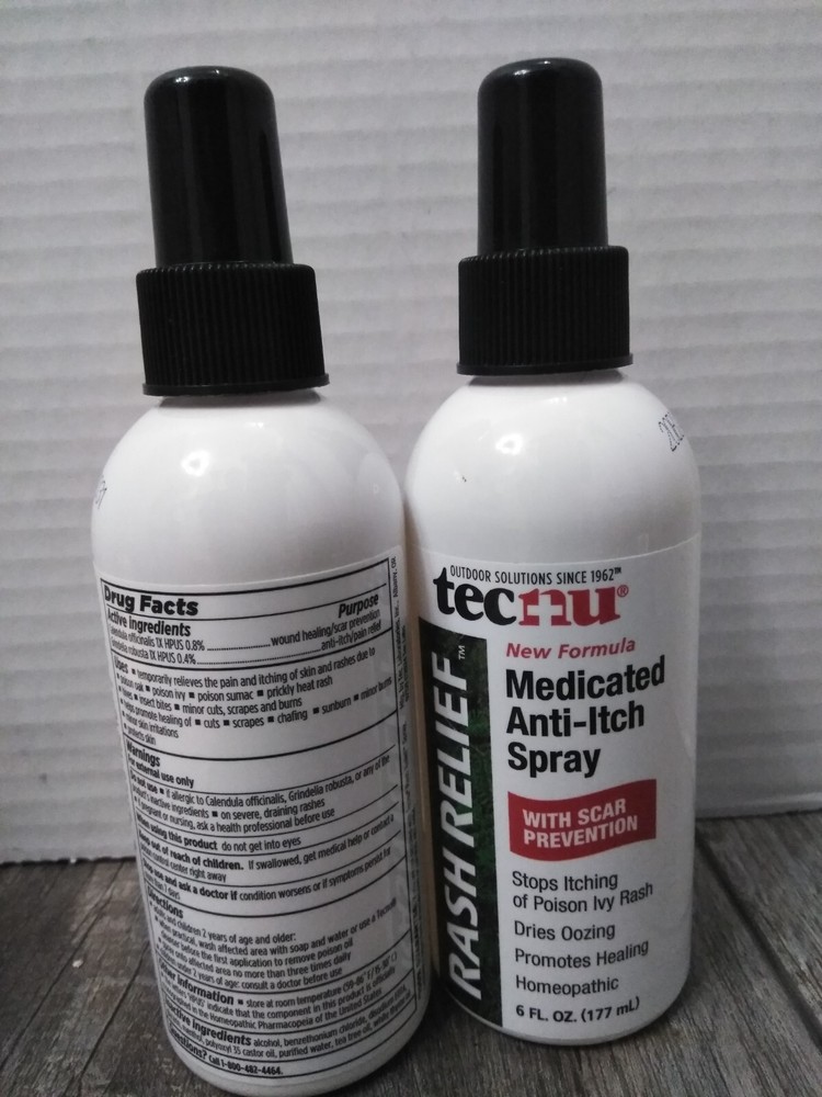 New Tecnu Rash Relief Spray 6oz, Medicated Anti-Itch (2PK BUNDLE)