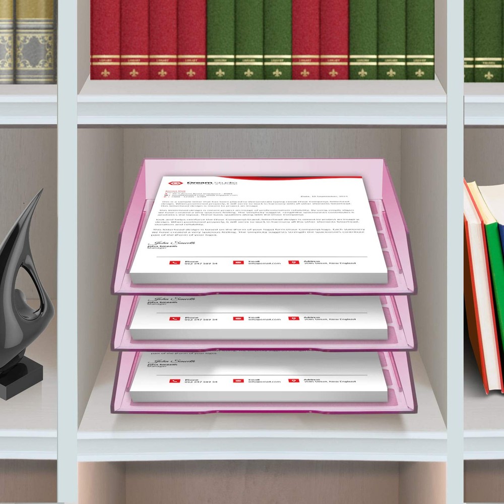 Stackable Letter Tray Front Load, Letter Size, Stacking Document Desk Office ...