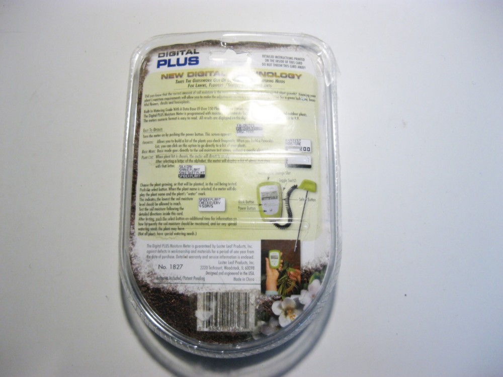 Luster Leaf Rapitest Digital Plus Soil Moisture Meter #1827 READ!!!!