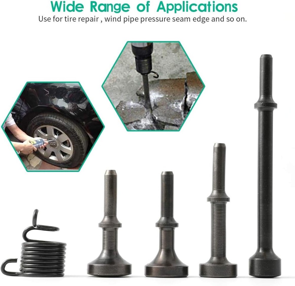 Heavy-Duty Durable Versatile Smoothing Pneumatic Air Hammer Chisel Bits Kit