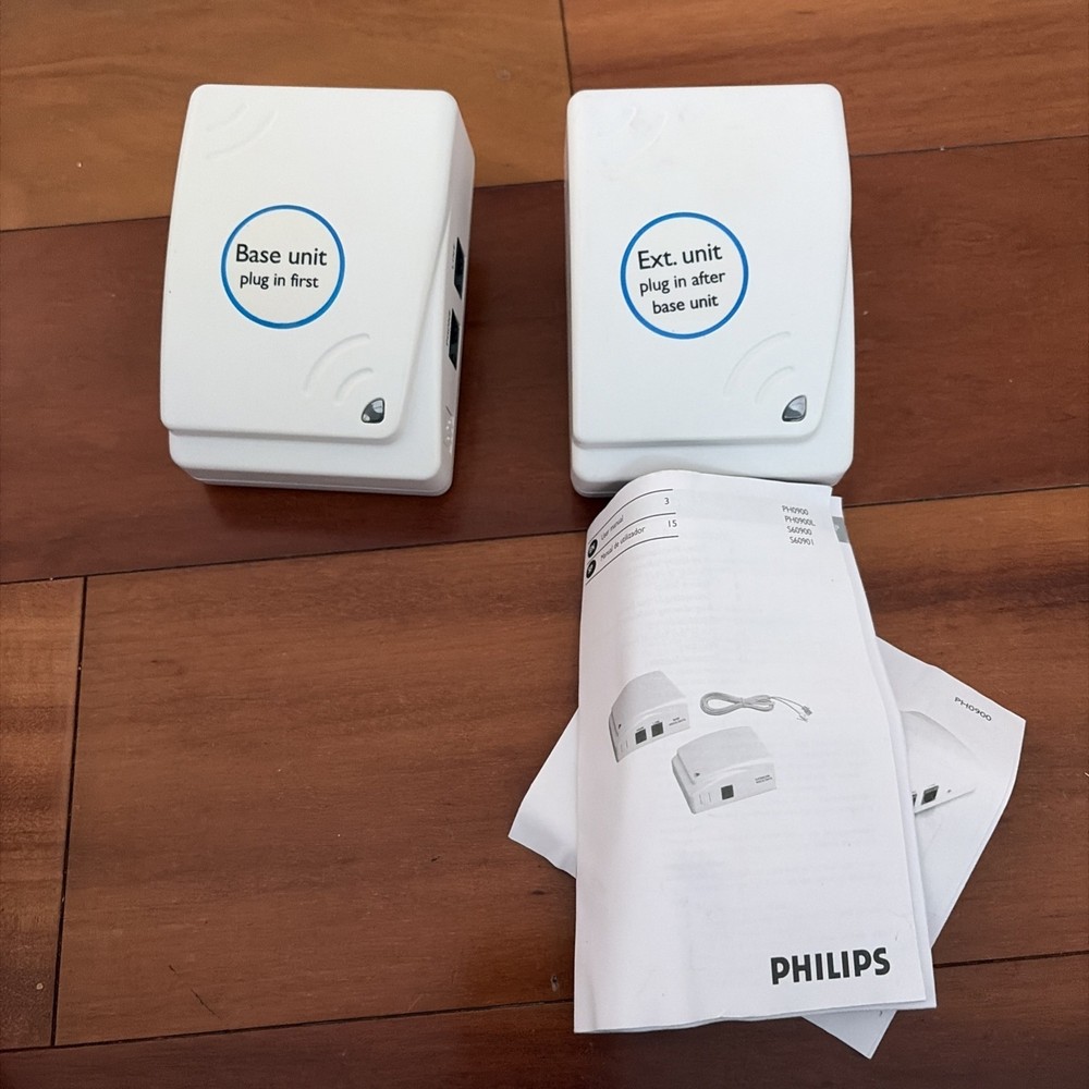 Philips PH0900 Wireless Phone / Modem Jack System For AC Outlet Plug In