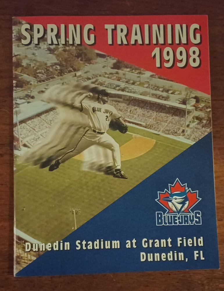 1998 Toronto Blue Jays Spring Training Baseball Program