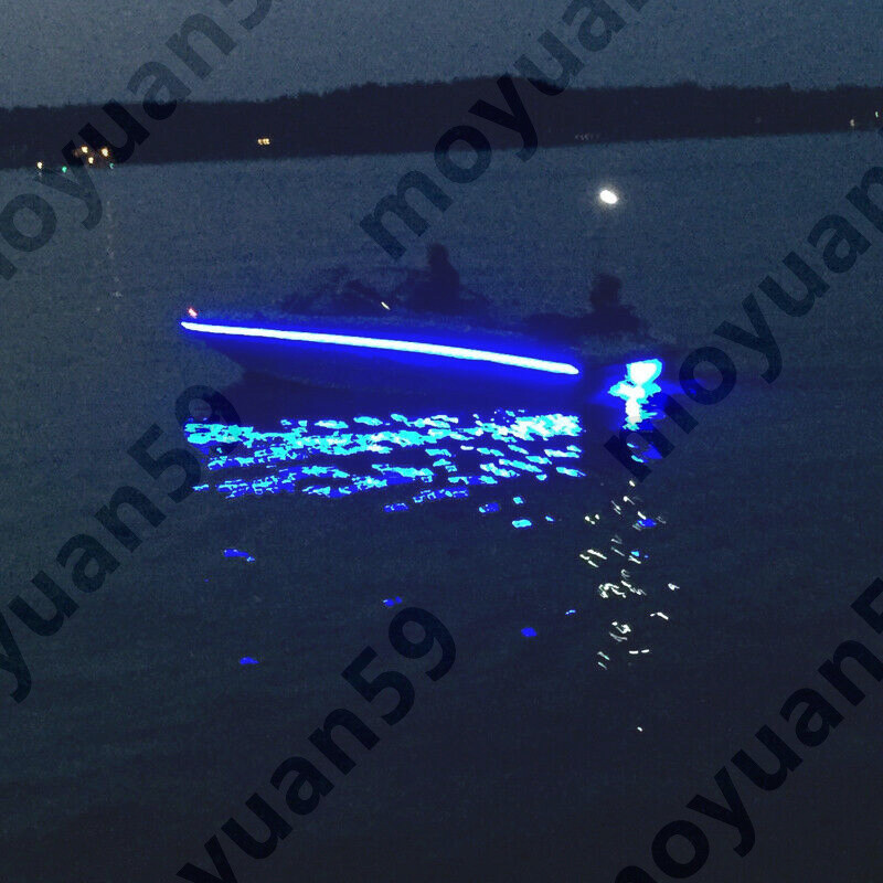 Blue Neon Glow EL Wire String Strip Decor Boat LED Light Car Party + Controller
