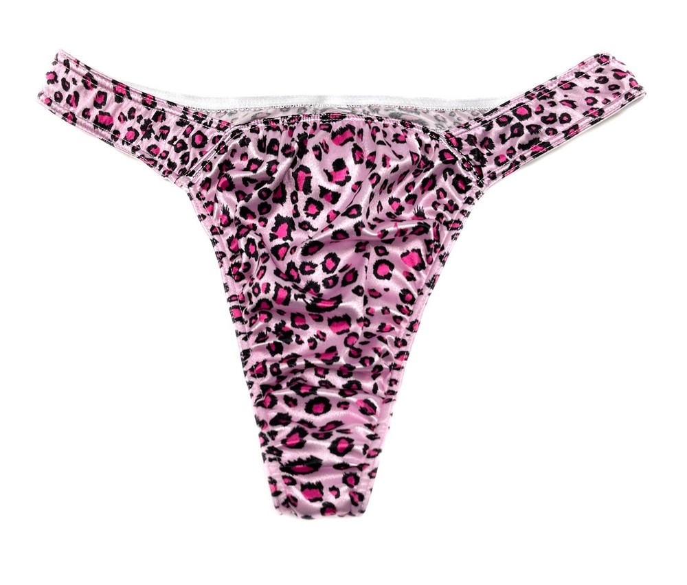 Satin Thong Animal Print XL