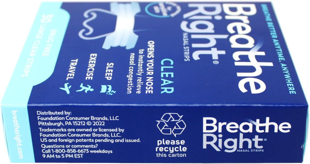 (120 Strips) Nasal Strips Clear Large for Sensitive Skin