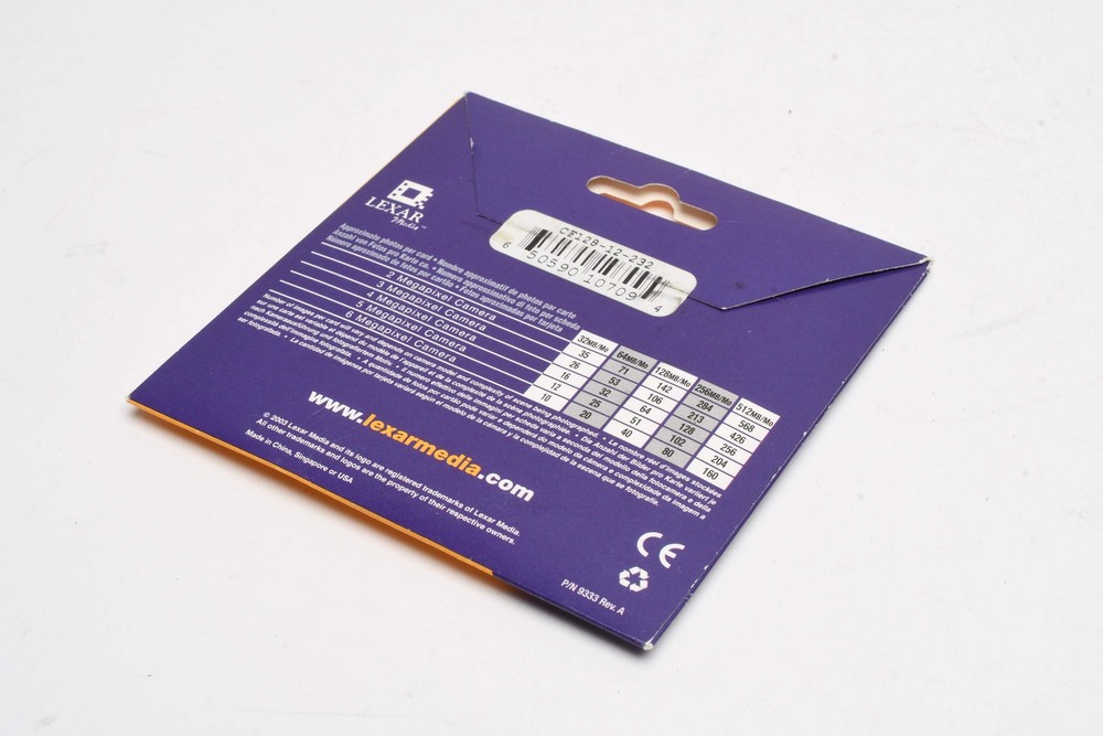 Lexar Media 128MB CF Compact Flash Memory Card, New