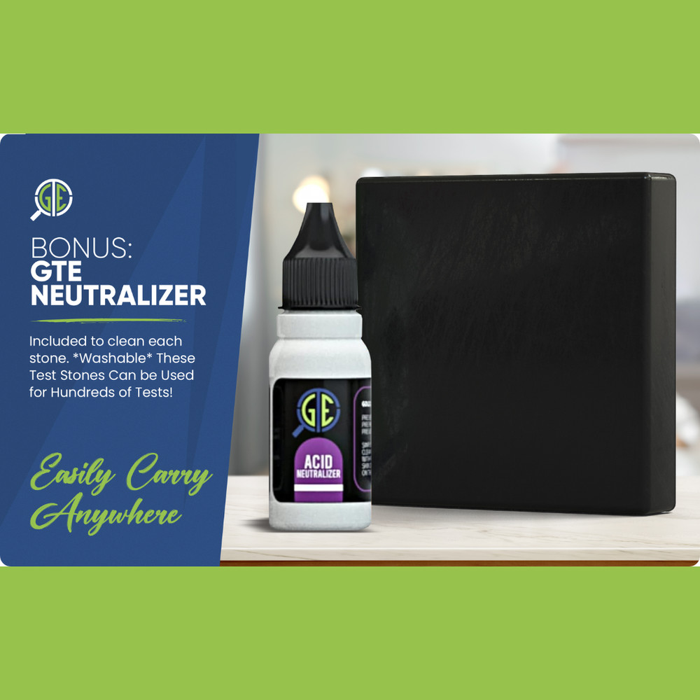 Gold Silver Test Acid Neutralizer Bottle Testing Solution Scratch Stone Cleaner