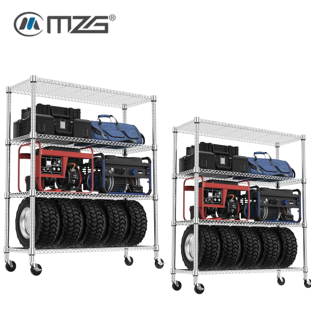 MZG 2Pcs Wire Shelves Metal Shelving Unit Metal Shelving Storage Shelf Rack