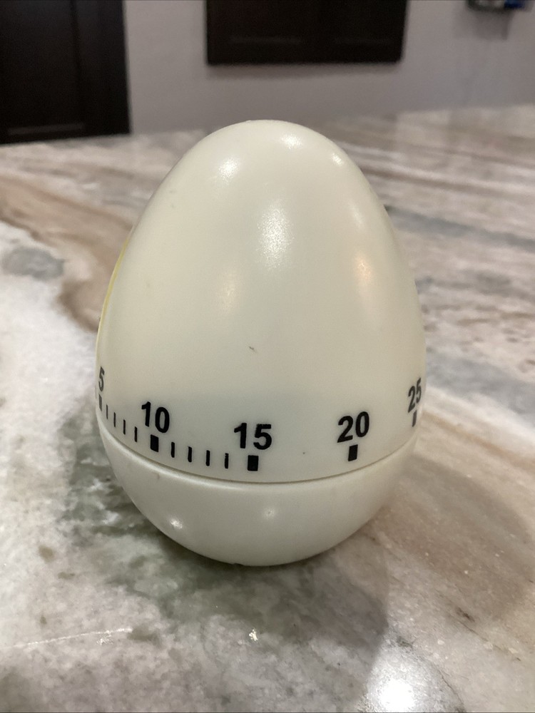 McDonald’s Mechanical Egg Timer - 60 Minutes - White With Logo - 1 Timer