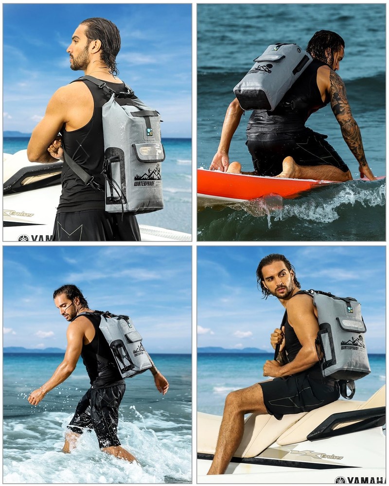 IDRYBAG Dry Bag Backpack 40L Grey