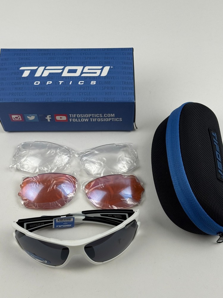 Tifosi Amok White/Black Frame Interchangeable Sunglasses