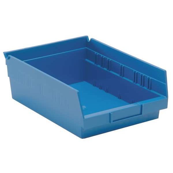Quantum Storage Systems Qsb107bl Shelf Storage Bin, Polypropylene, Blue, 4 In