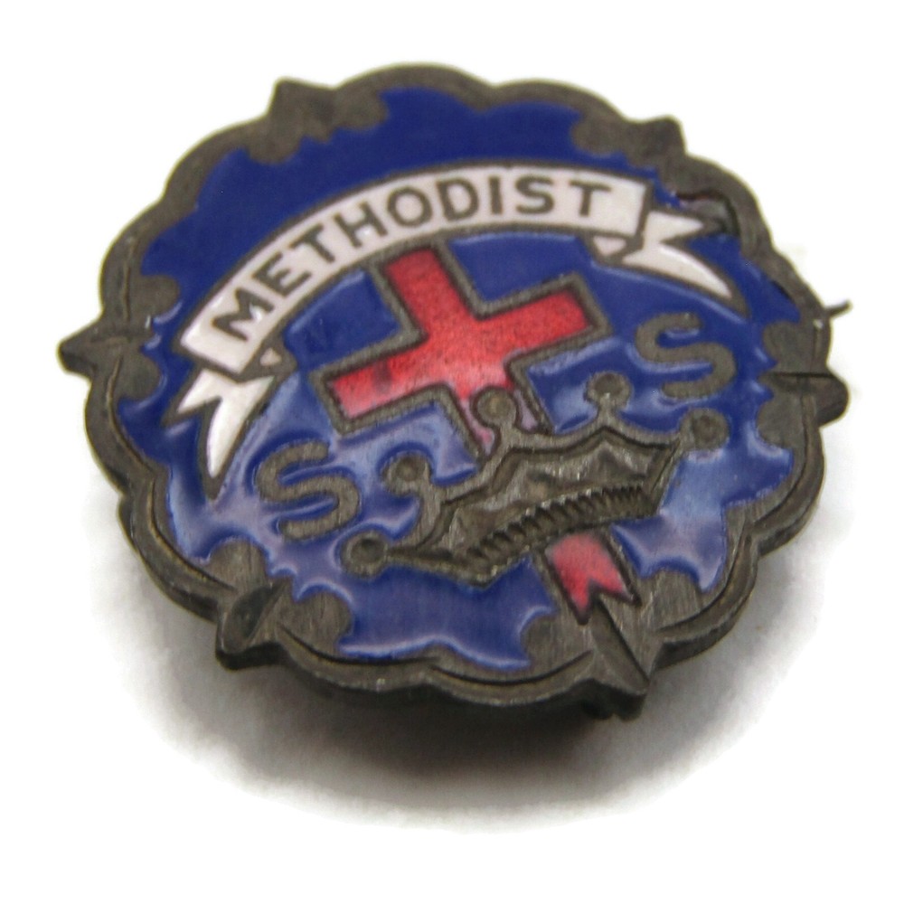 Methodist SS Sunday School Pin Antique