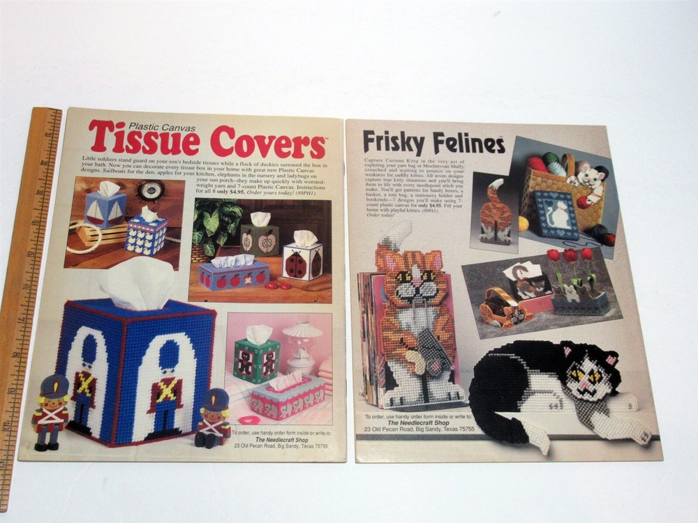 Lot 10 Vtg Plastic Canvas + Quick & Easy Pattern Magazines Pattern dollhouse